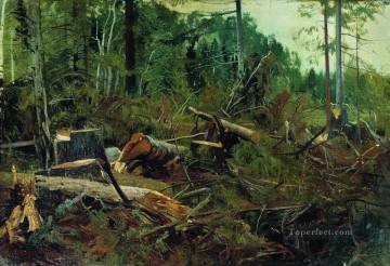 Iván Ivánovich Shishkin Painting - tala del paisaje clásico Ivan Ivanovich